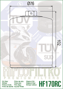 Hiflofiltro Race Oil Filter - 1980-1999 Big Twin Models (Exc 80-85 4 speed) | 1986-2021 Sportster Models (Except S/RH) - Black