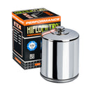 Hiflofiltro Race Oil Filter - 1980-1999 Big Twin Models (Exc 80-85 4 speed) | 1986-2021 Sportster Models (Except S/RH) - Chrome