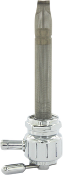 PINGEL Round Fuel Valve - Grooved Chrome - 22 mm 1311-CG