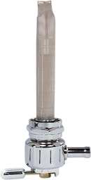 PINGEL Round Fuel Valve - Grooved Chrome - 22 mm 4311-CG