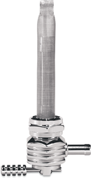 PINGEL Hex Fuel Valve - Finned Chrome - 22 mm 6311-CHF
