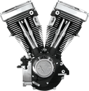 S&S CYCLE V80 Long-Block Engine - Wrinkle Black - Custom Chassis | Evolution Big Twin 310-0233