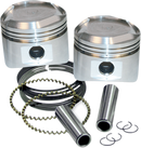 S&S CYCLE Piston Kit - For Super Stock Heads - 3.500" +0.020" - Domed - 80" Big Twin 92-2028