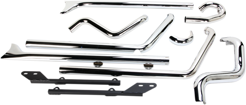 BASSANI XHAUST True Duals Exhaust System with Fishtail Mufflers - 36" - Softail 1S26E-36