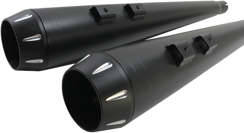 BASSANI XHAUST Down Under Exhaust - Black - Megaphone 1F66RB