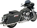 BASSANI XHAUST Megaphone Mufflers - Chr/Pol - Tapered - Performance Baffle FLH-517L