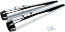 BASSANI XHAUST Megaphone Mufflers - Chr/Blk - Fluted - Performance Baffle FLH-517RL