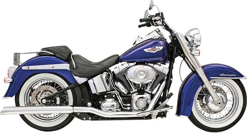 BASSANI XHAUST Slip-On Mufflers - Slash-Down - Chrome 31117C