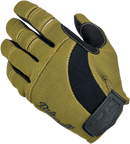 BILTWELL Moto Gloves - Olive/Black - Large 1501-0309-004