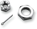 COLONY Nuts with Washers Kit - Front/Axle - Hex - Chrome - '72-'07 Harley-Davidson 8769-3