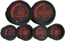 KOSO NORTH AMERICA HD-02 6-Piece Gauge Kit - Black BA050907