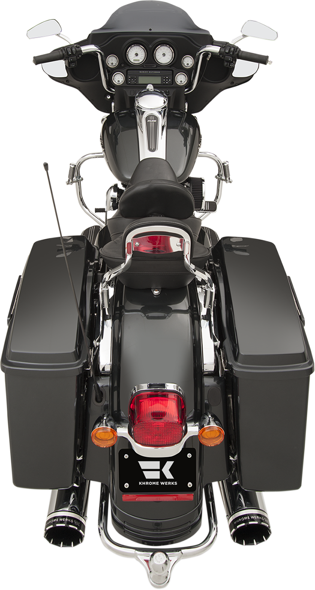 KHROME WERKS 2-into-2 Dominator Exhaust System - Chrome - '09-'16 FL - With 4-1/2" Muffler 200630
