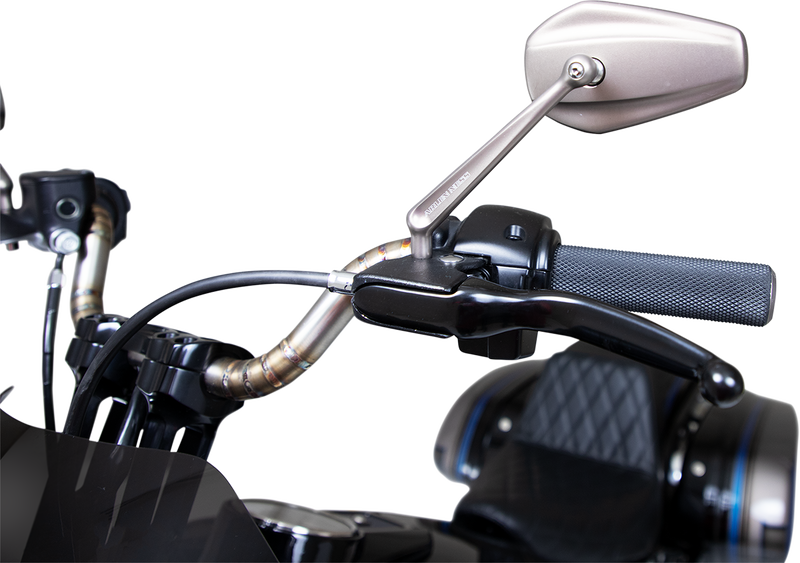 ARLEN NESS Mirror - Mini Stocker - Side View - Oval - Titanium - Left 13-168