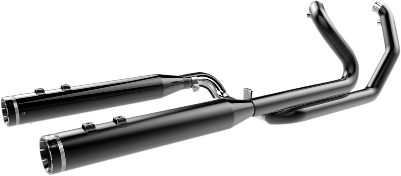 KHROME WERKS 2-into-2 Dominator Exhaust System - Black - '09-'16 FL - With 4-1/2" Muffler 200830
