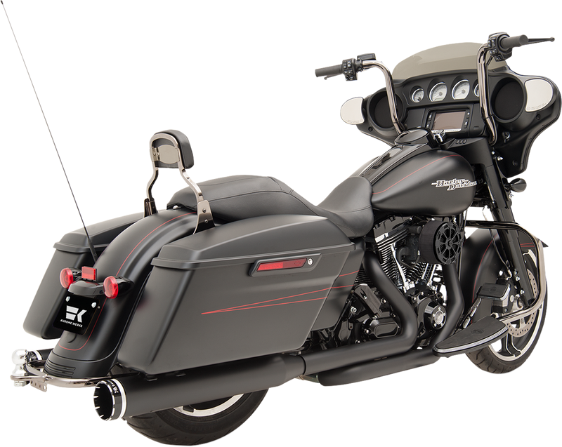 KHROME WERKS 2-into-2 Dominator Exhaust System - Black - '09-'16 FL - With 4-1/2" Muffler 200830