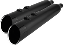 KHROME WERKS 4-1/2" HP-Plus? Slip-On Mufflers - Black with Edge - Touring 202885