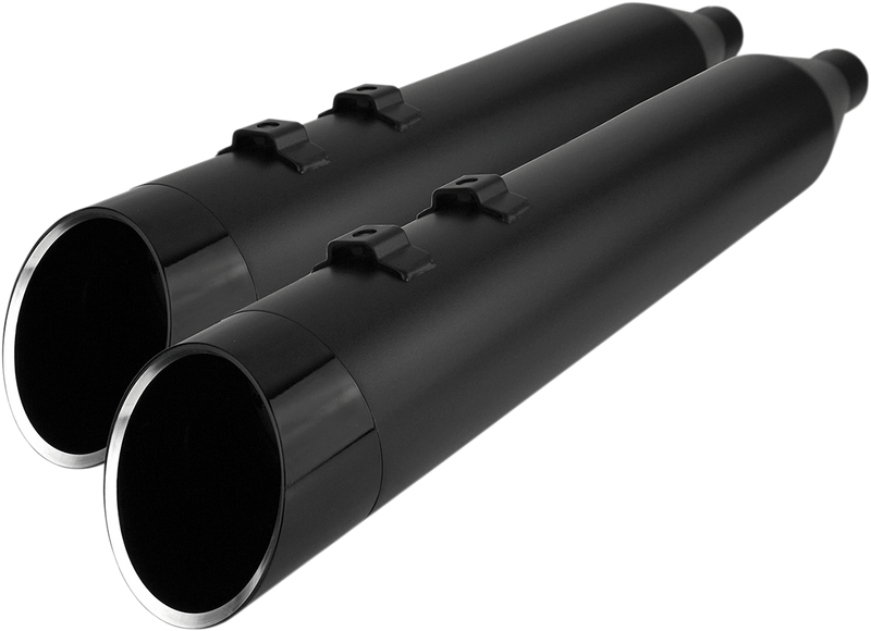 KHROME WERKS 4-1/2" HP-Plus? Slip-On Mufflers - Black with Edge - Touring 202885