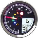 KOSO NORTH AMERICA Multi-Function Speedometer/Tachometer - HD-04 - Black BA051211
