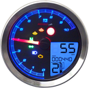 KOSO NORTH AMERICA Multi-Function Speedometer/Tachometer - HD-04 - Black BA051211