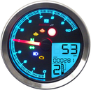 KOSO NORTH AMERICA Multi-Function Speedometer/Tachometer - HD-04 - Black BA051211