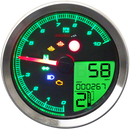 KOSO NORTH AMERICA Multi-Function Speedometer/Tachometer - HD-04 - Black BA051211