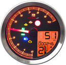 KOSO NORTH AMERICA Multi-Function Speedometer/Tachometer - HD-04 - Black BA051211