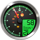 KOSO NORTH AMERICA Multi-Function Speedometer/Tachometer - HD-04 - Chrome BA051221