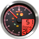KOSO NORTH AMERICA Multi-Function Speedometer/Tachometer - HD-04 - Black BA051231
