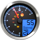 KOSO NORTH AMERICA Multi-Function Speedometer/Tachometer - HD-04 - Black BA051231
