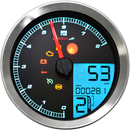 KOSO NORTH AMERICA Multi-Function Speedometer/Tachometer - HD-04 - Black BA051231