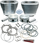 S&S CYCLE Cylinder & Piston Replacement for S&S 106" Stroker Kit - Silver 910-0199