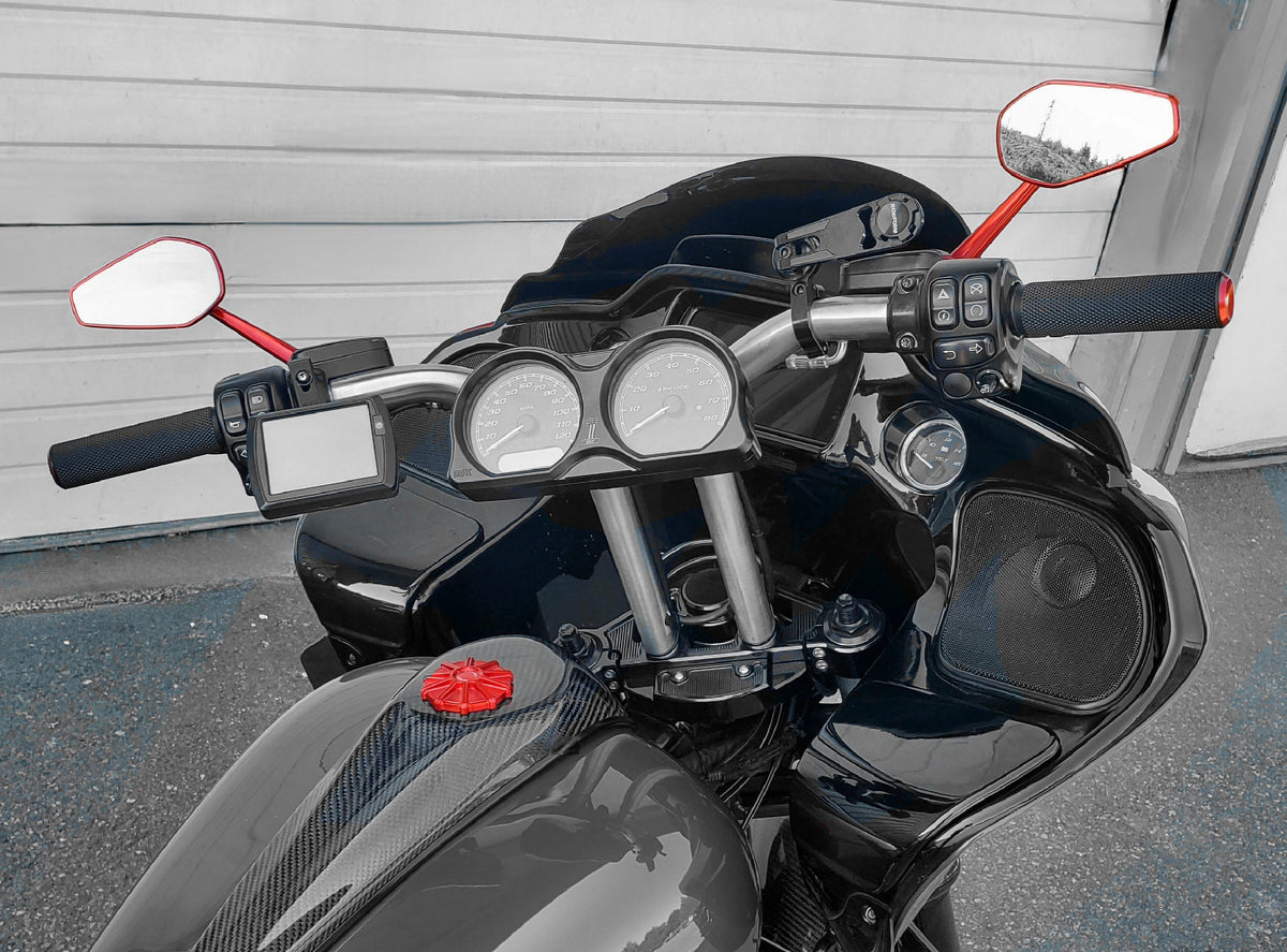 Arlen Ness Mini Stocker Mirror - Right - Red