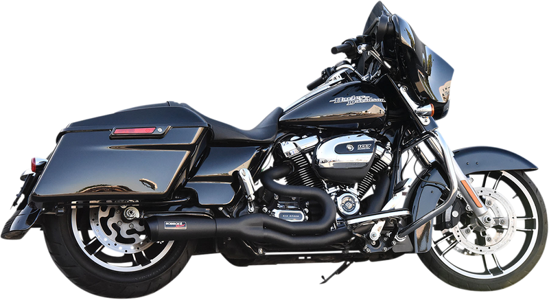 BASSANI XHAUST 2:1 Exhaust - Black 1F68B