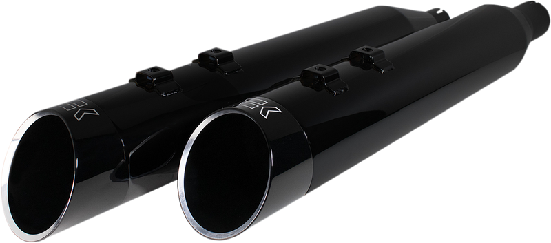 KHROME WERKS 4-1/2" HP-Plus? Slip-On Mufflers - Obsidian Edge 202645