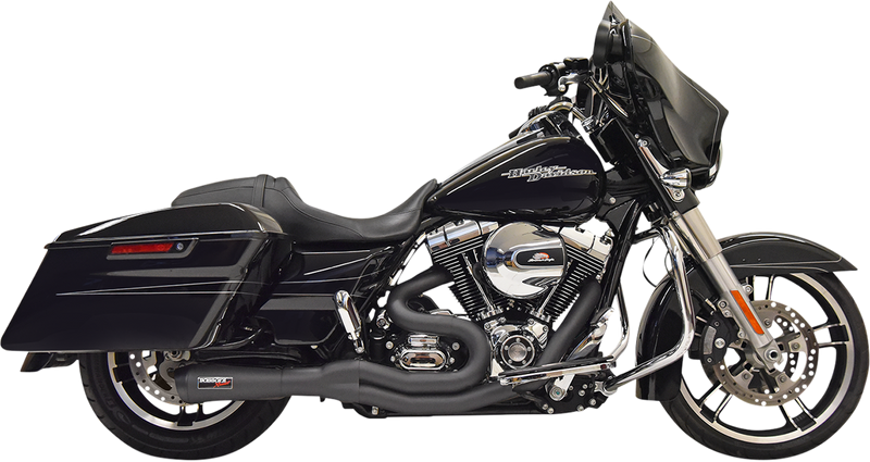 BASSANI XHAUST Road Rage II 2-Into-1 Mid-Length Exhaust System - Black 1F62B