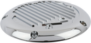 THRASHIN SUPPLY CO. Derby Cover without Gasket - Finned - Chrome - 5 Hole TSC-3017-3