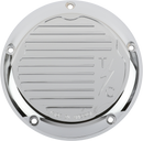 THRASHIN SUPPLY CO. Derby Cover without Gasket - Finned - Chrome - 5 Hole TSC-3017-3
