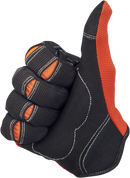 BILTWELL Moto Gloves - Orange/Black - Medium 1501-0106-003