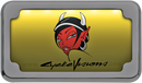 CYCLE VISIONS Beveled License Plate Frame - Chrome - with Plate Light CV-4616