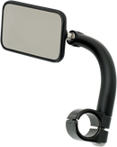 BILTWELL Mirror - Utility - Side View - Rectangle - Clamp-On - Black - 1" 6502-201-101
