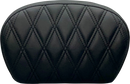 LE PERA Sissy Bar Pad - Large - Vinyl - Double Diamond - Dull Black L-SBP01DD-DULL