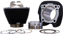 S&S CYCLE 129" Big Bore Cylinder Kit - Wrinkle Black w/o Highlighted Fins - For 107" Engine - M8 910-0844
