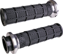 ODI Hart-Luck Signature V-Twin Lock-On™ Grips for Indian - Black/Silver V31ITW-BB-S
