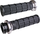 ODI Hart-Luck Signature V-Twin Lock-On™ Grips - Cable - Black/Silver V31HCW-BB-S