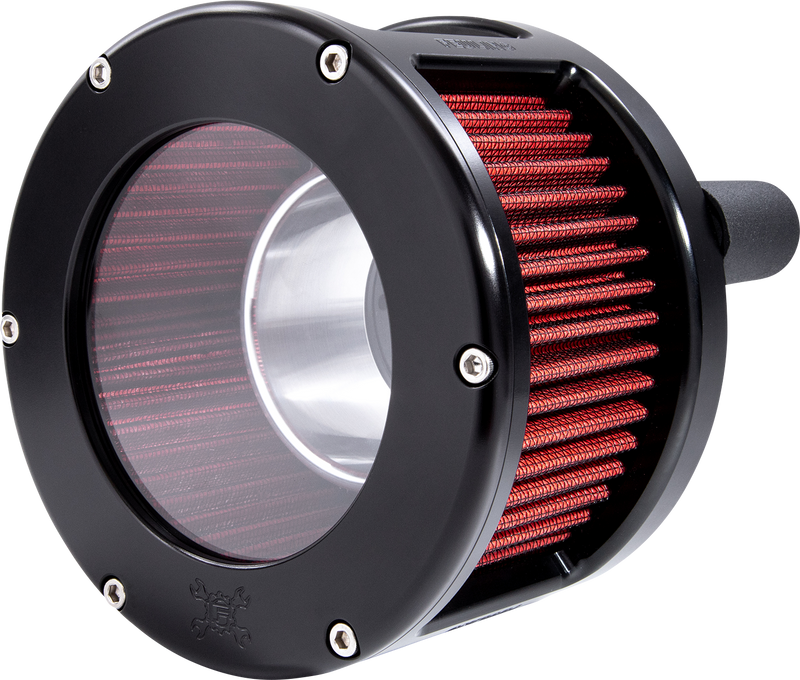 FEULING PARTS BA Race Series Air Cleaner Kit - Black Anodized - Red Filter 5424