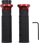 ODI Hart-Luck Signature V-Twin Lock-On™ Grips - TBW - Black/Red V31HTW-BB-R