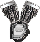 S&S CYCLE V124 Long Block Engine - Black Edition - Big Twin | Custom Chasis w/Alternator-Style Primary 310-1158