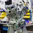 S&S CYCLE V124 Long Block Engine - Chrome/Natural - Big Twin | Custom Chasis w/Alternator-Style Primary 310-1160