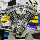 S&S CYCLE V124 Long Block Engine - Chrome/Natural - Big Twin | Custom Chasis w/Alternator-Style Primary 310-1160