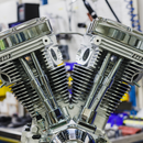 S&S CYCLE V124 Long Block Engine - Chrome/Natural - Big Twin | Custom Chasis w/Alternator-Style Primary 310-1160